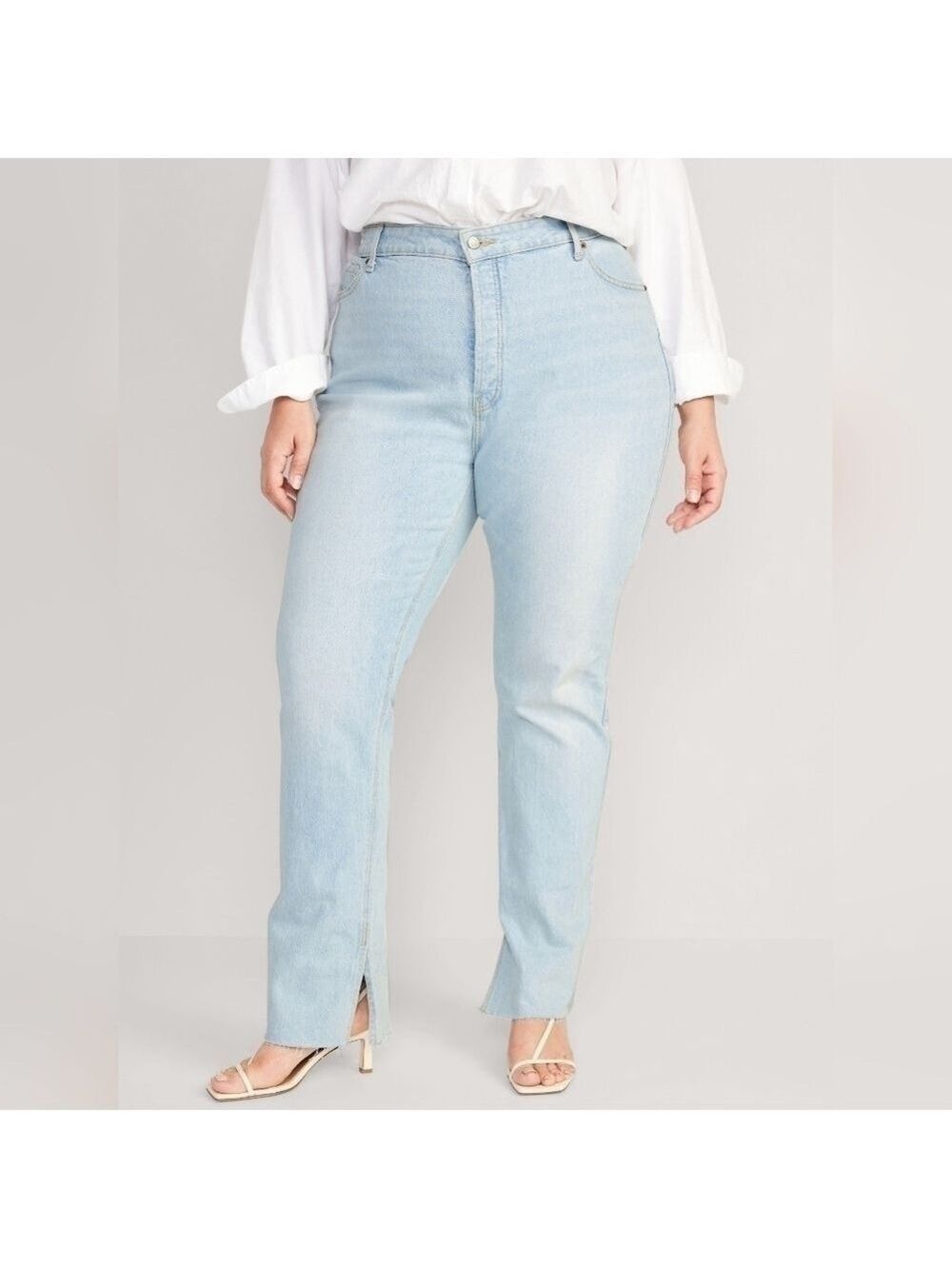 24 • Old Navy • Extra High-Waisted Button-Fly Kicker Boot-Cut Side-Slit Jeans 54